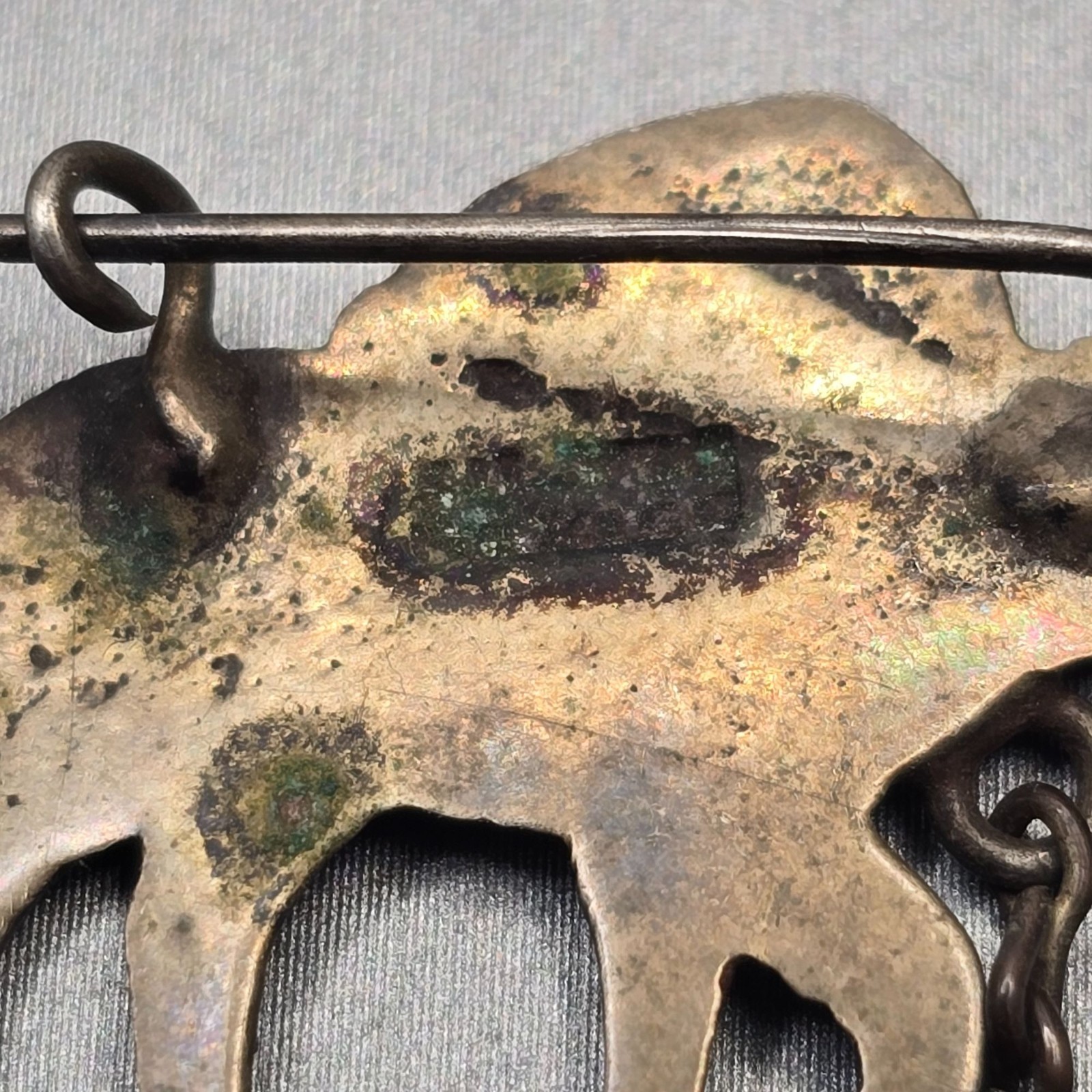 VTG Los Castillo Silver Donkey Brooch Partial 2 Mule Pin Mexico
