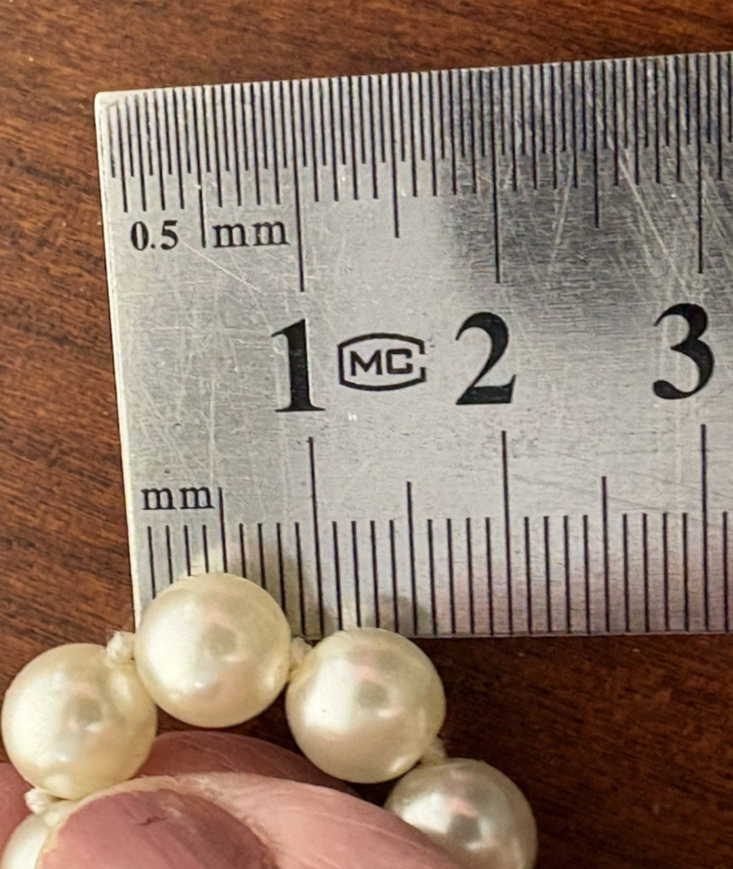 Vintage 24” Pearls 9mm Individually Knotted Unbranded Gold Plated Clasp 44g