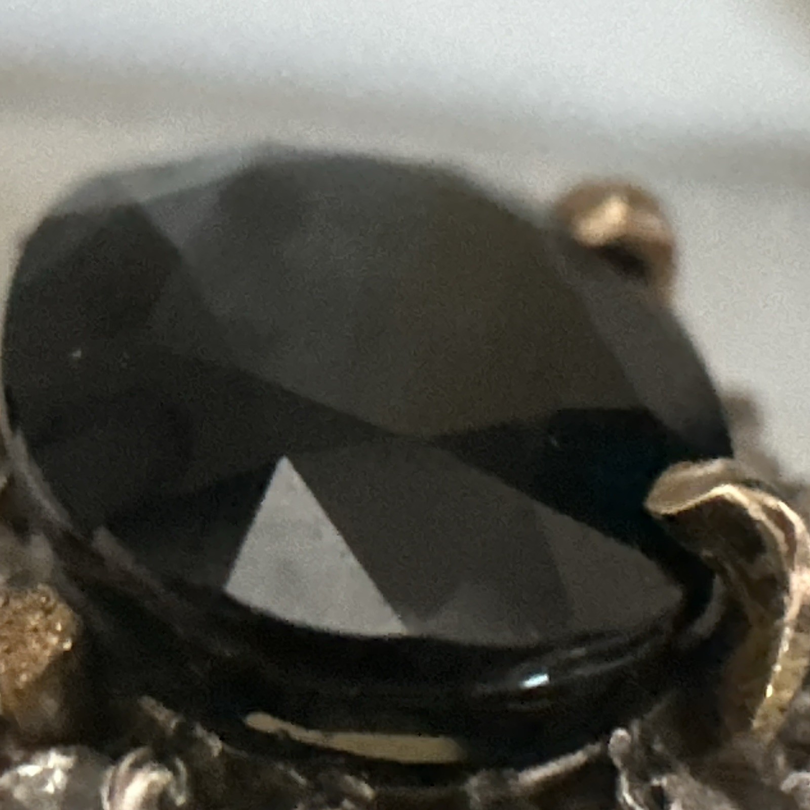 Vintage Yellow Gold Oval Blue Sapphire Halo Cluster Ring, Diamond Accents, 4/5