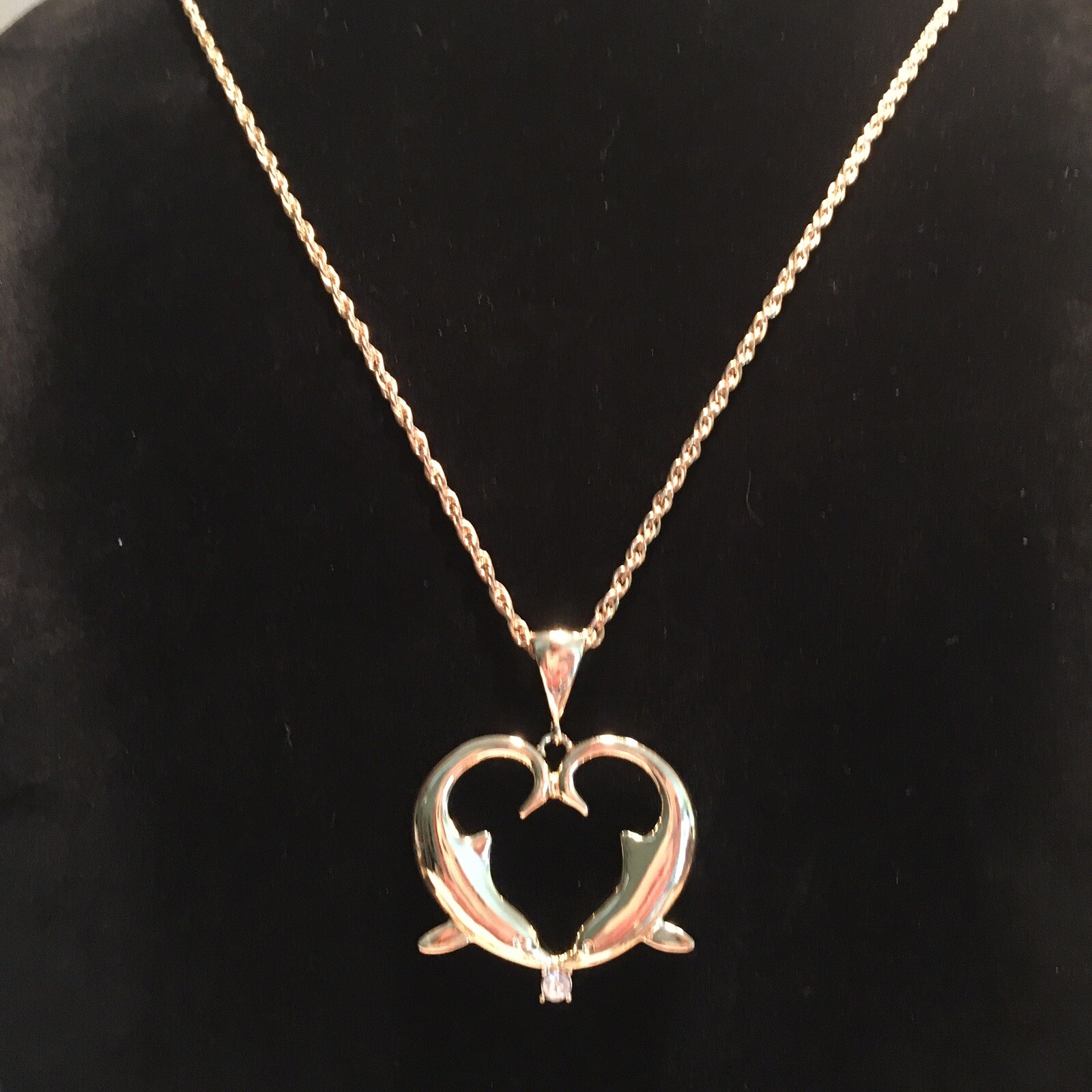 Fabulous Bon Worth Vintage Gold Tone Micky Mouse Pendant Necklace