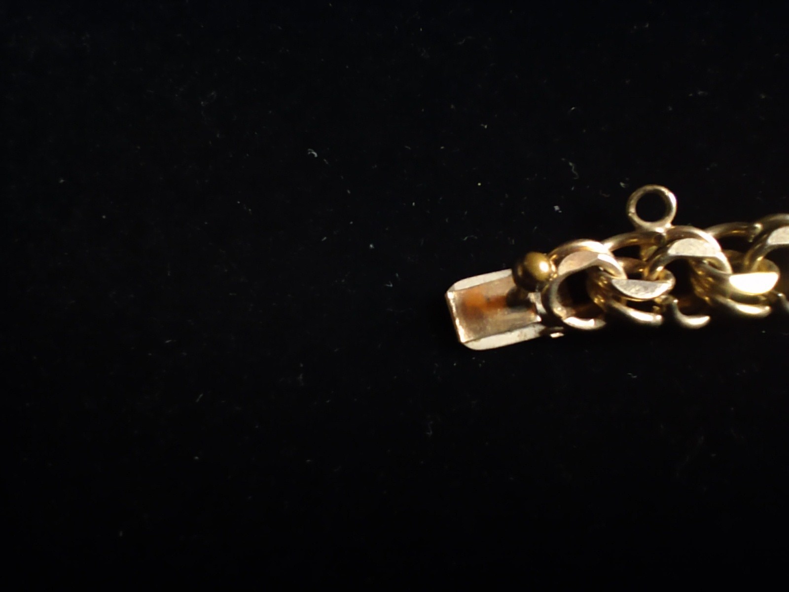 Vtg 12K GF Heavy Double Link Bracelet Safety Chain Locking Clasp 7.5″ 12.8g