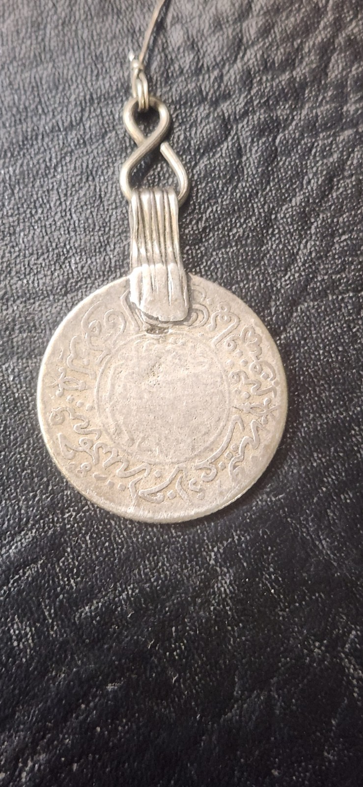 19th Century Moroccan Coin Necklace Sterling Silver Earring Pendant Antique
