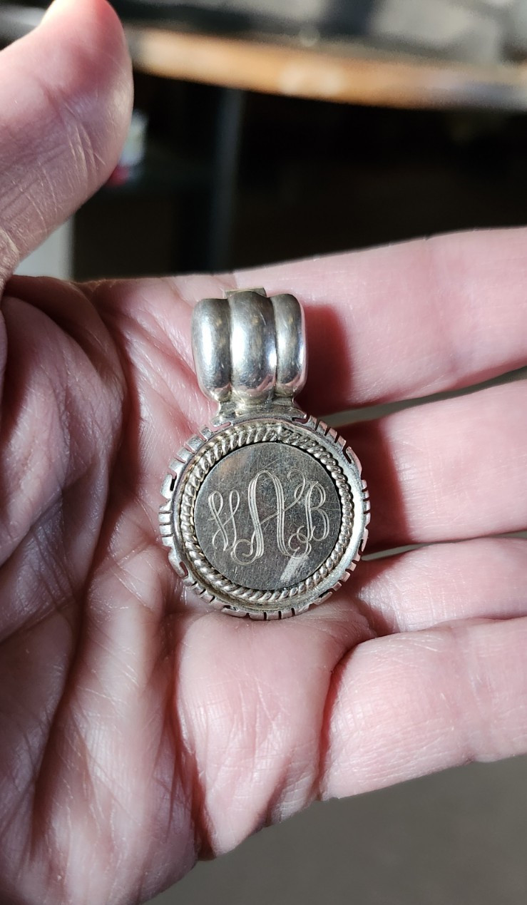 Old Vintage Sterling Silver 925 MEX ID Mexican Identification Pendant 13 grams