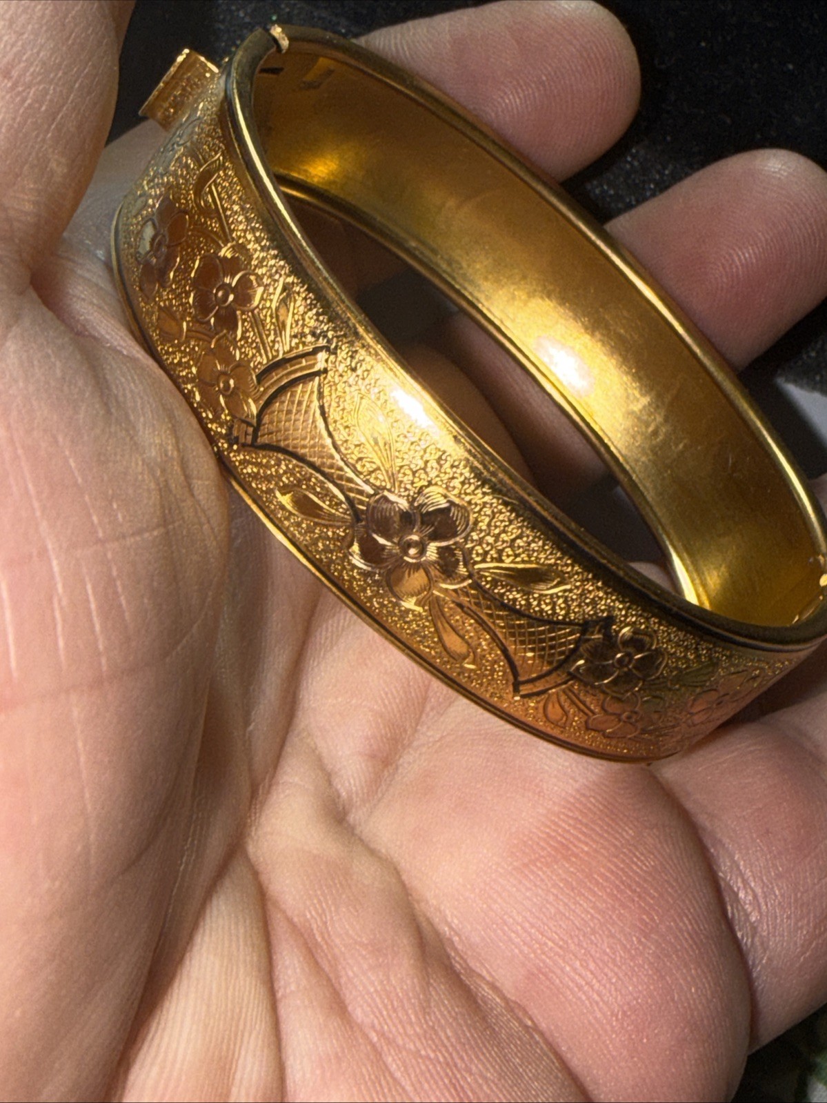 Bracelet Gold Filled 100 Year Old 6.5” 15mm Wide Antique Unmarked