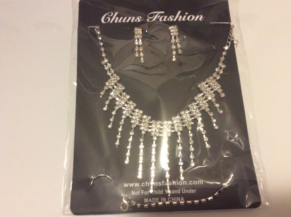 NEW CZECH RHINESTONE JEWELRY NECKLACE SET (5 Pc.) Prom Party Wedding Bridesmaids