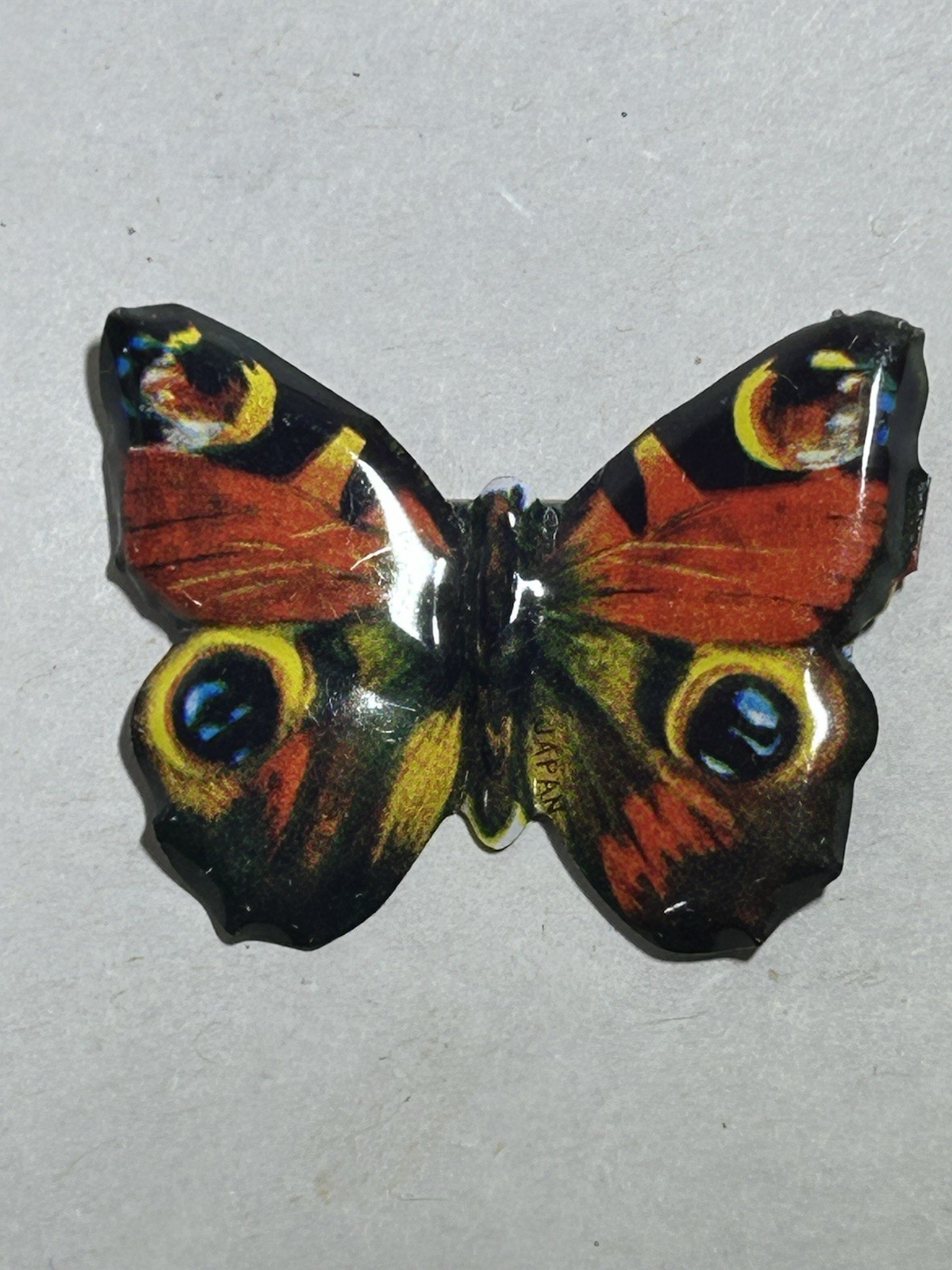 Vintage Butterfly Brooch Japanese Japan Metal Cut Tin Estate Jewelry Costume