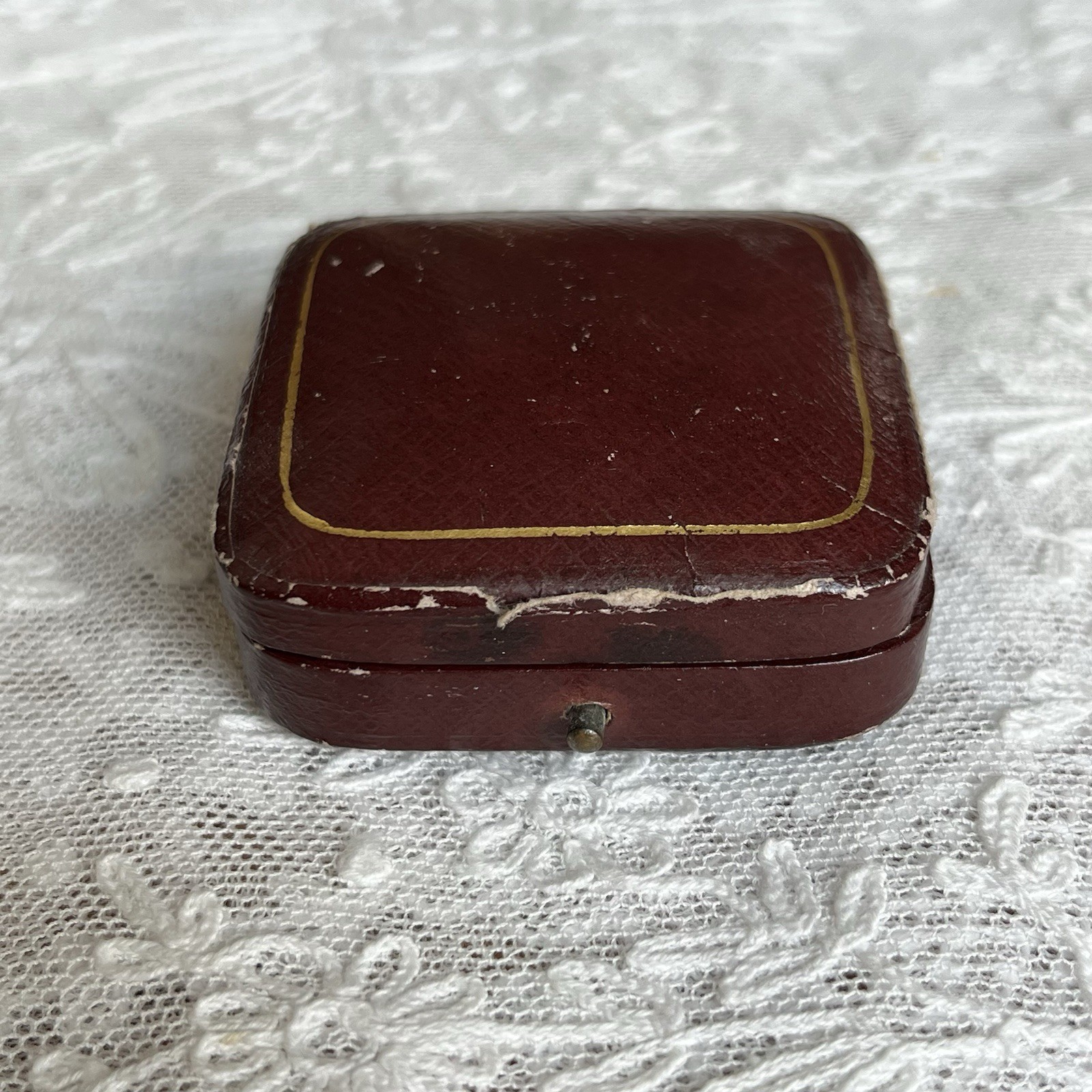 Antique Art Nouveau 14k Purple Enamel Diamond Orchid Brooch Pendant Original Box