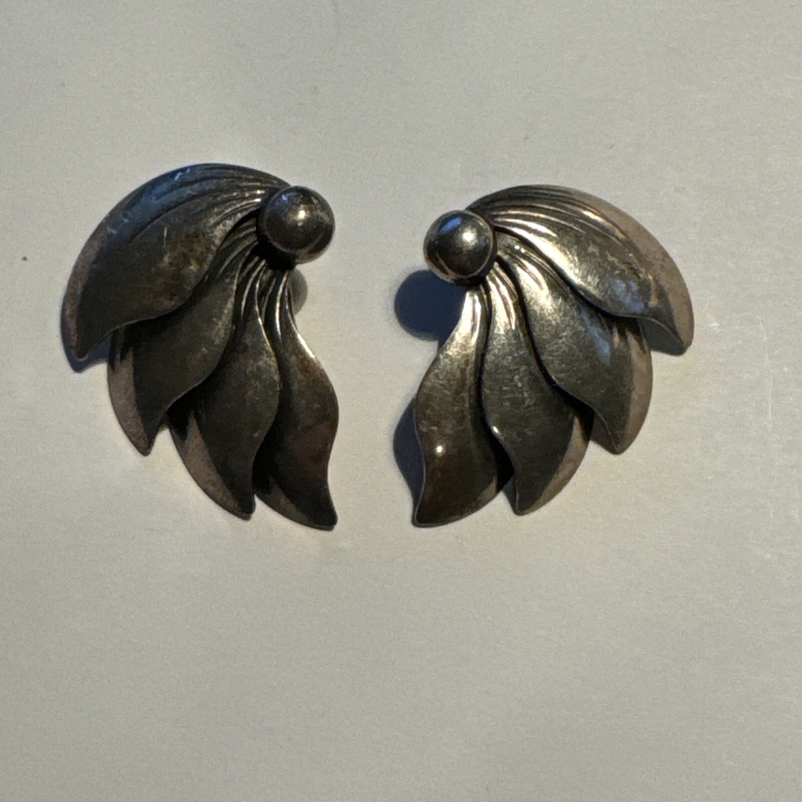 N.E. From (Niels Erik) Denmark Sterling Earrings Vintage Mid Century Modern