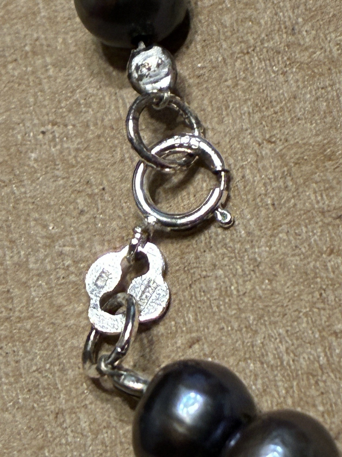 Pearl And Glass Bead Necklace 925 CW 18″