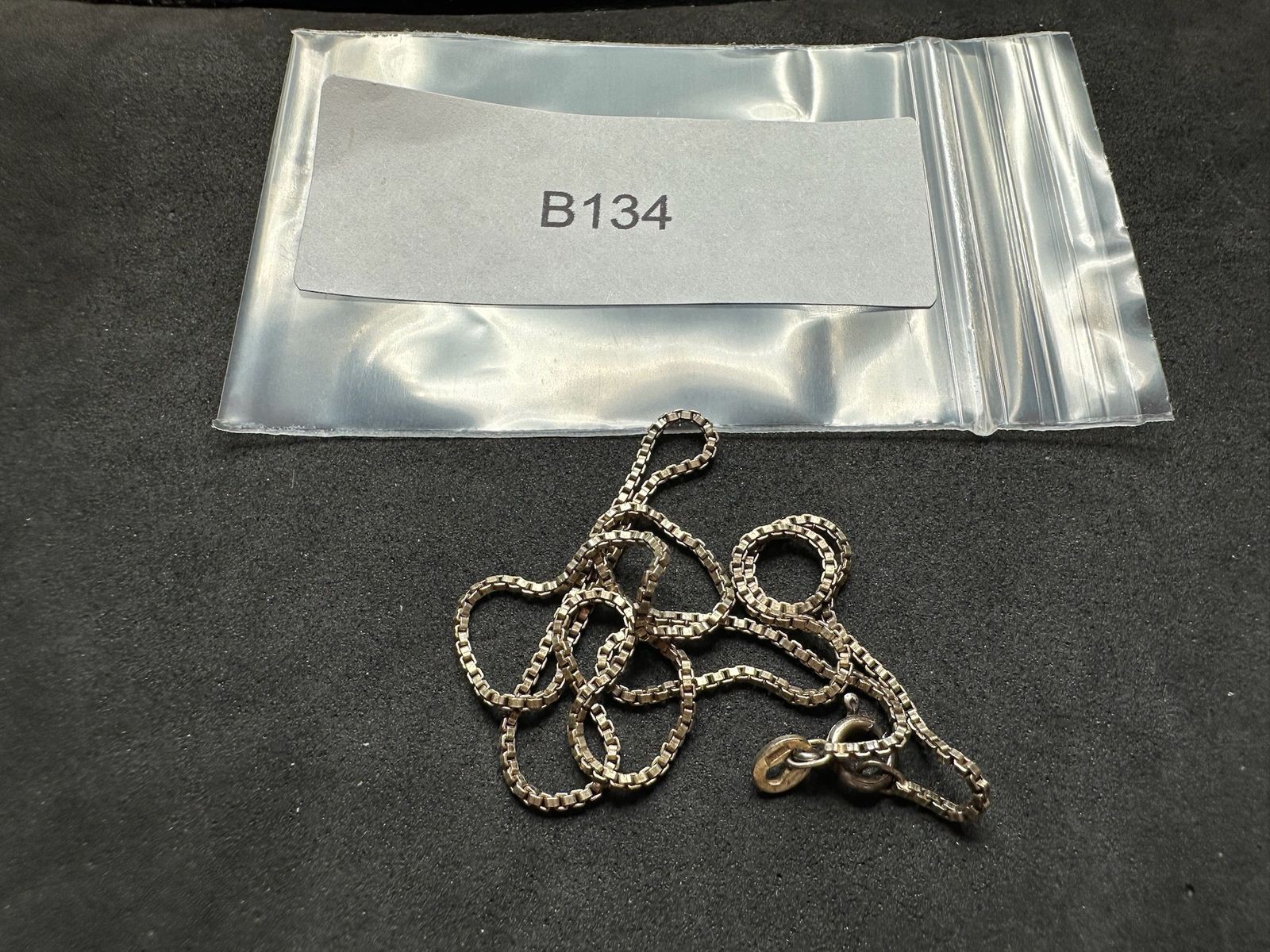 3.62g Vintage Sterling Silver 925 Box Link Chain Necklace 16 in M
