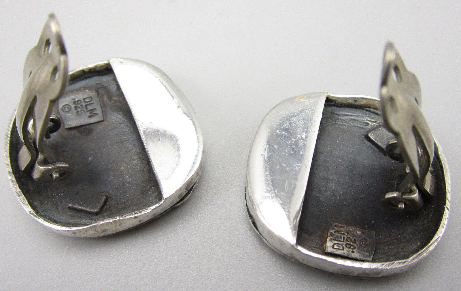 DIAN MALOUF STERLING FACE EARRINGS