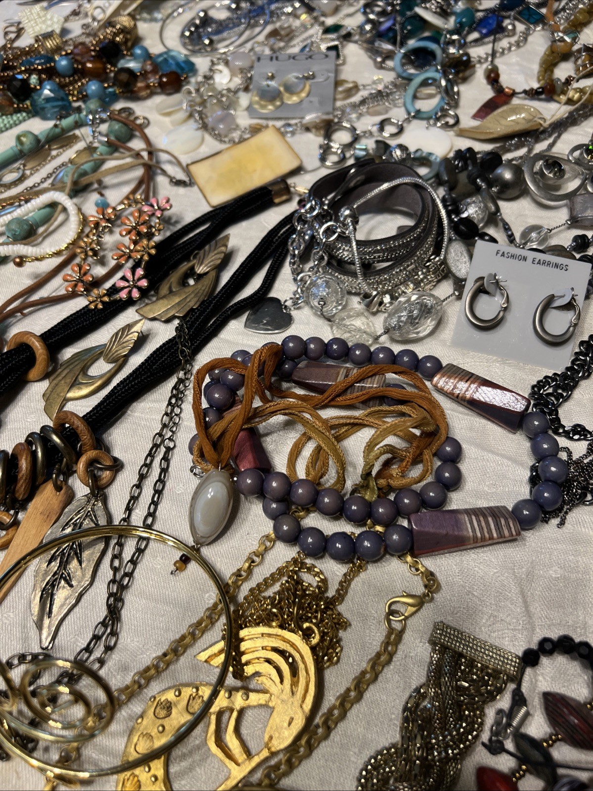 180pc VTG To Now Boho Artisan Eclectic Jewelry Lot Festival Maximalist Global