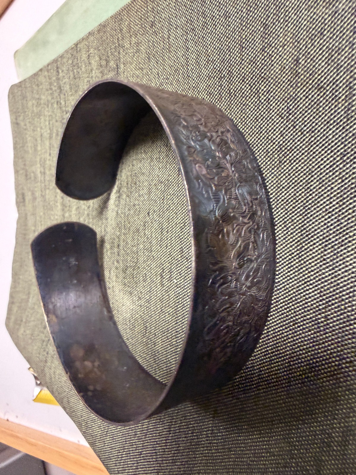 VINTAGE INDIAN COPPER UPPER ARM BICEP CUFF CHOKER ADJUSTABLE APPROX. 12″
