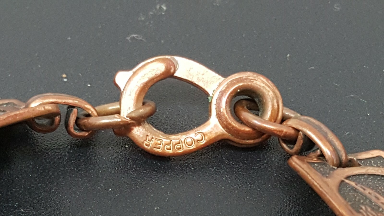Vintage South Western Solid Copper Link Bracelet 7″