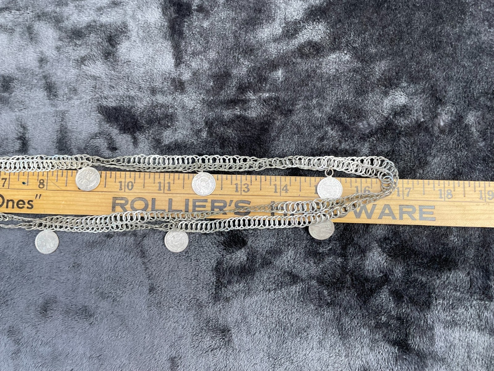 Vintage Silver Guatemala Coin Chachal Necklace 56 Grams 1920s