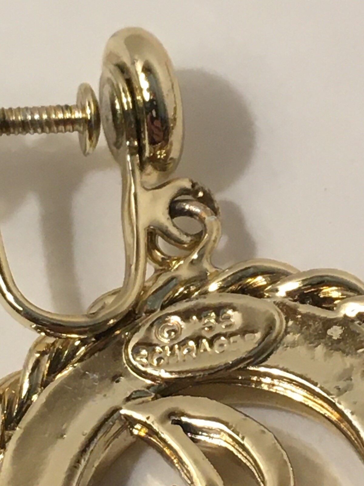 Vintage Schrager 1958 Monogram “I” Initial Bracelet & Earrings Auction Finds 702