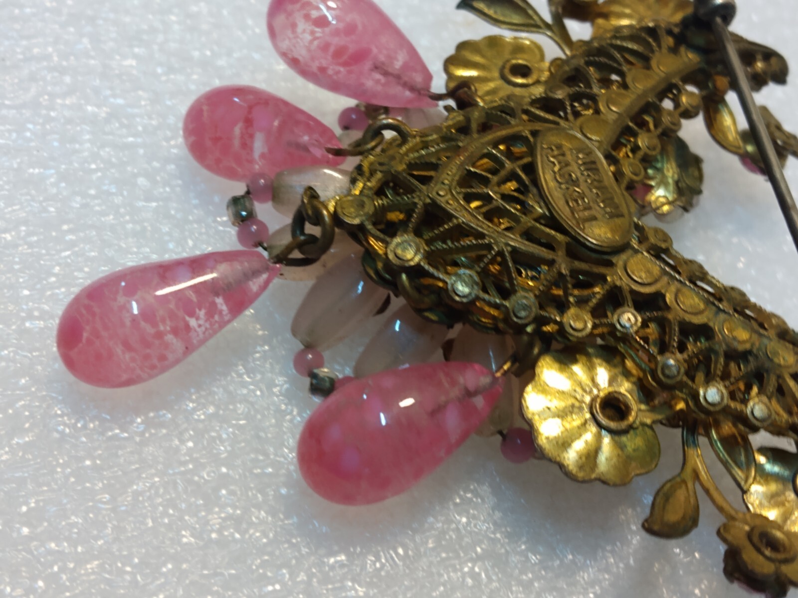 Miriam Haskell Beautiful (Signed) Brooch (Rare)1930’s – 1950’s – Vintage