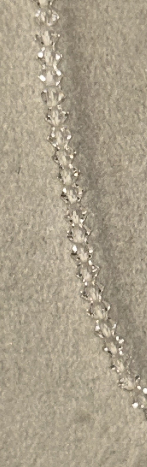 Signed Miriam Haskell Clear Crystal Bead Necklace Dainty 15-17” Vintage