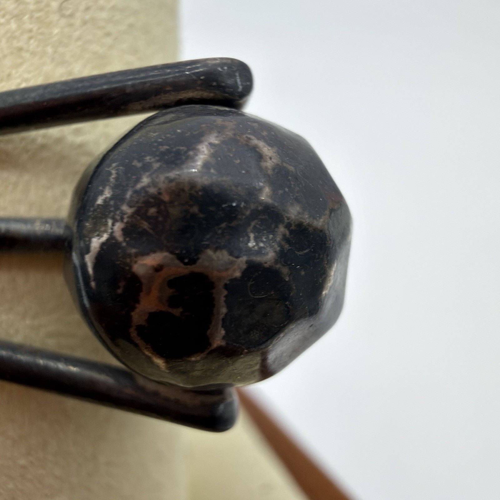 Vtg DDD DOMINIC DINOUART 925 Ring Hammered Ball Modernist MEXICO Sz 7
