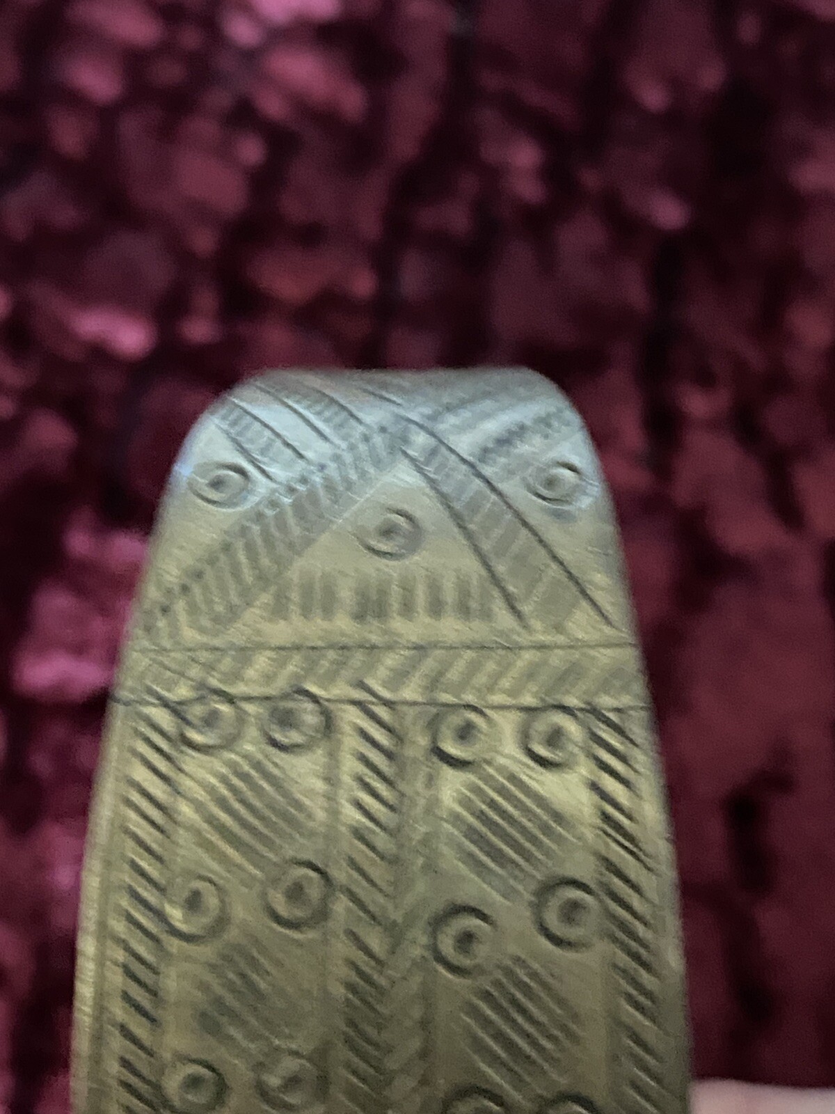 Antique Moroccan Brass Bracelet Hand Designed Berber Ethnic Tuareg Cuff Bangle
