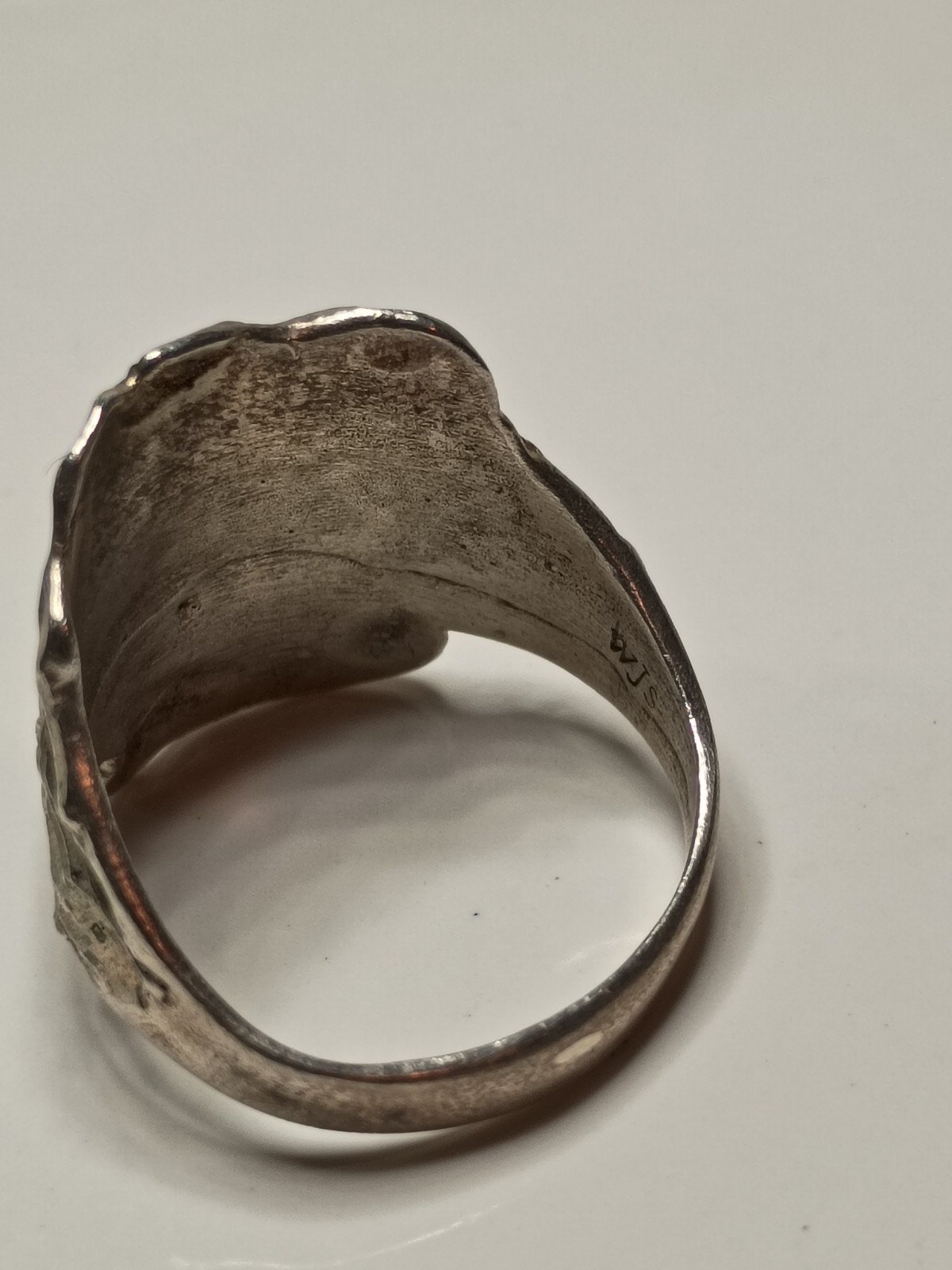 Retro Art Nouveau Style Sterling Silver Portrait Ring – Size 7.75