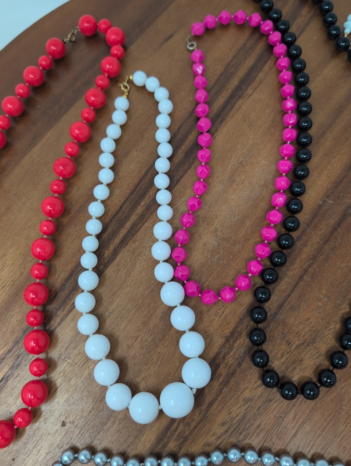 Lot Of Vintage Plastic Jewelry Six Necklaces And Five Bangles