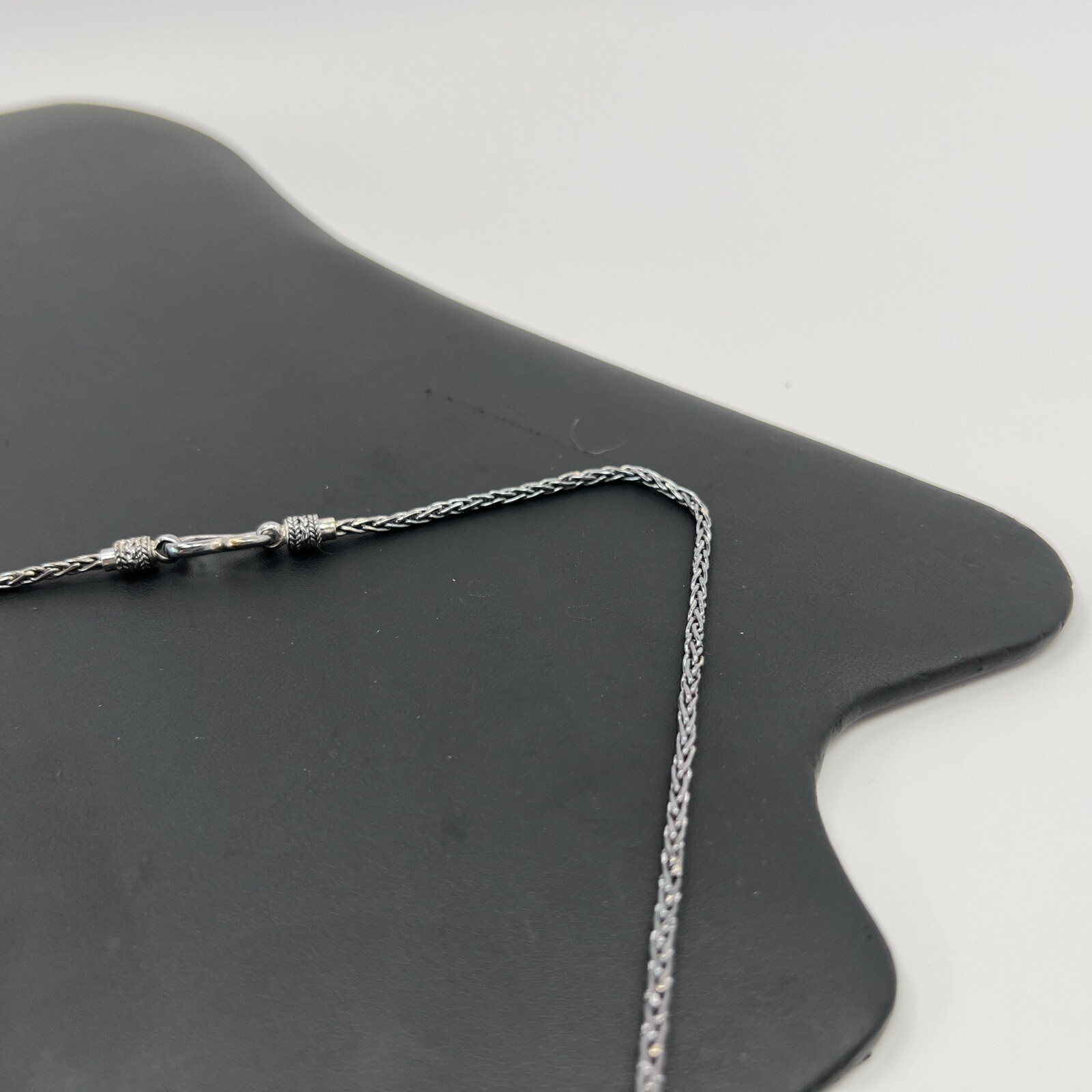 Ster Silver 18K BA SUARTI BALI INDONESIA 2.6mm Wheat Spiga Chain 18″ Necklace