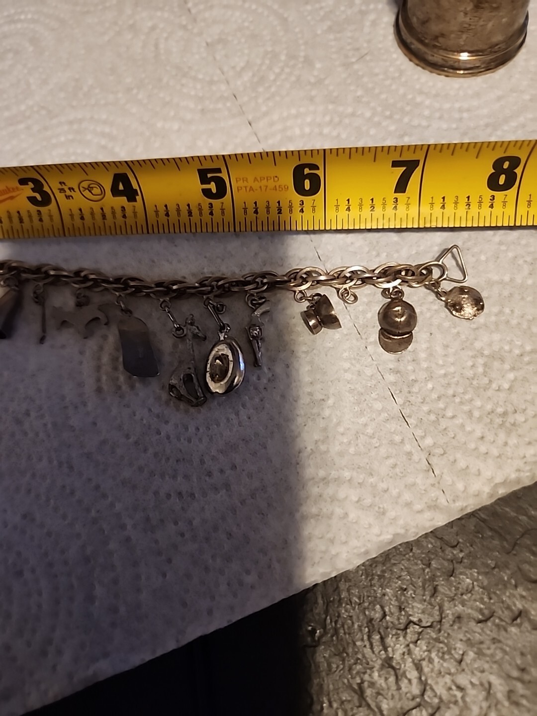 Sterling Silver Vintage Charm Braclet, Original Mexico Piece