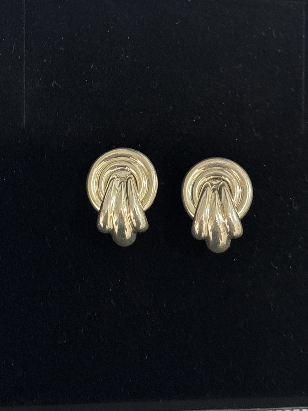 Vintage Sterling Silver Love Knot Statement Earrings By Zina Beverly Hills