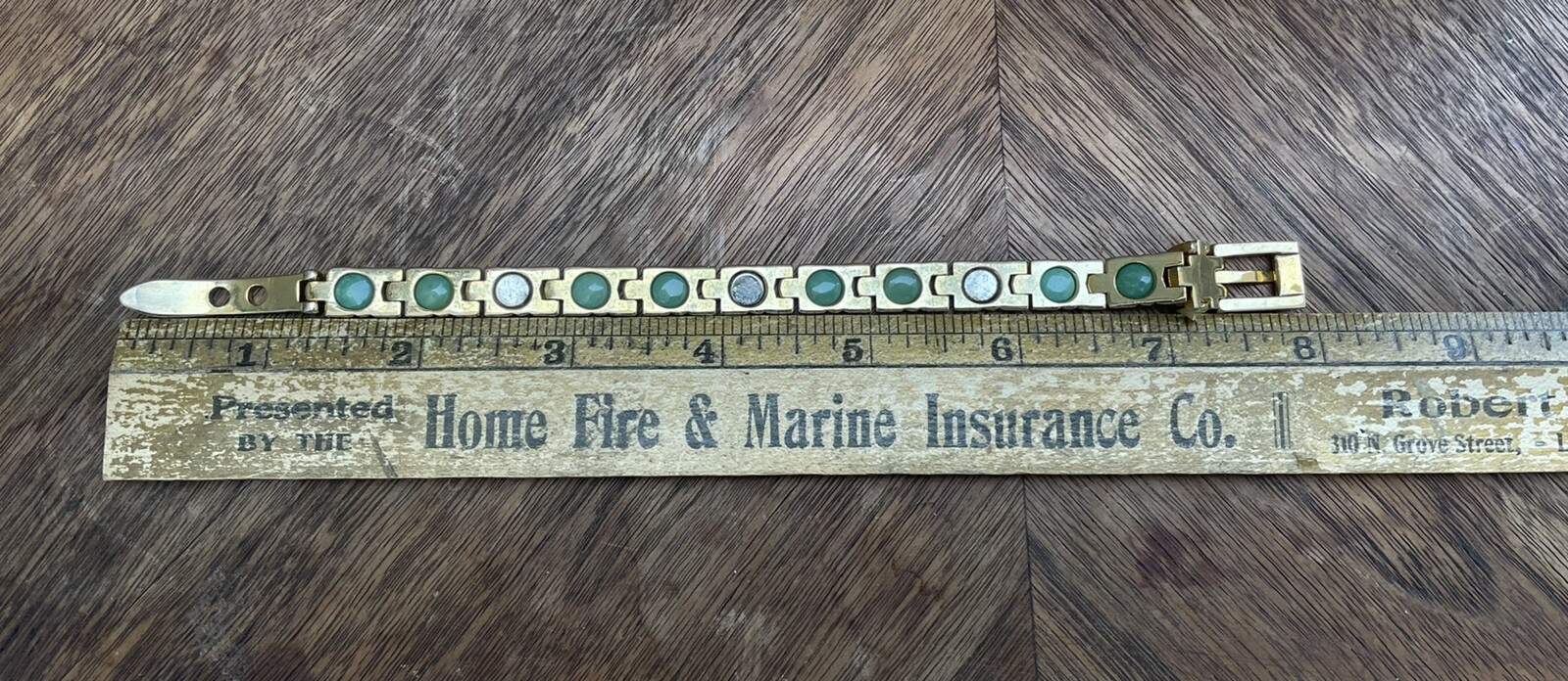 Vintage Bracelet Belt Buckle Gold Tone Link Adjustable Closure Magnetic Jewelry