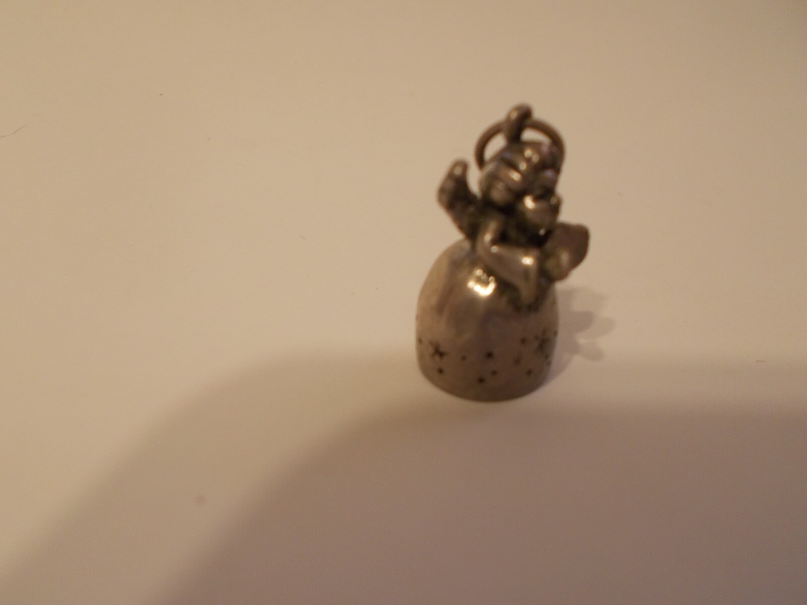 VTG Guardian Angel Bell Sterling Silver .925 Charm Pendant