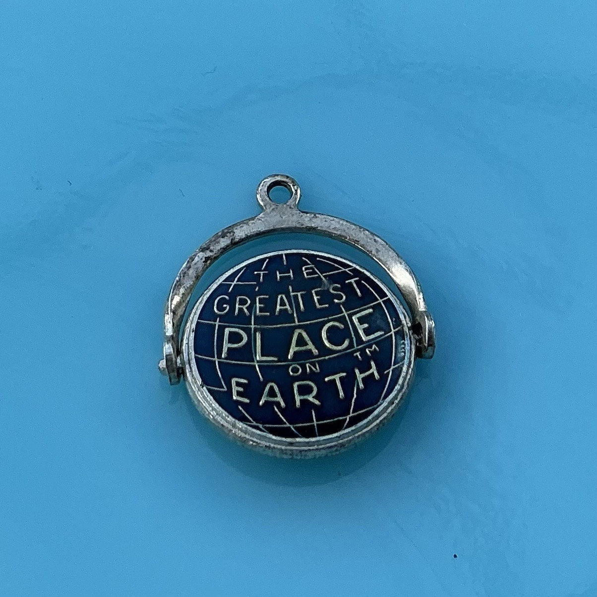 Vintage Greatest Place Ringling Bros Circus World Sterling Silver Spinner Charm