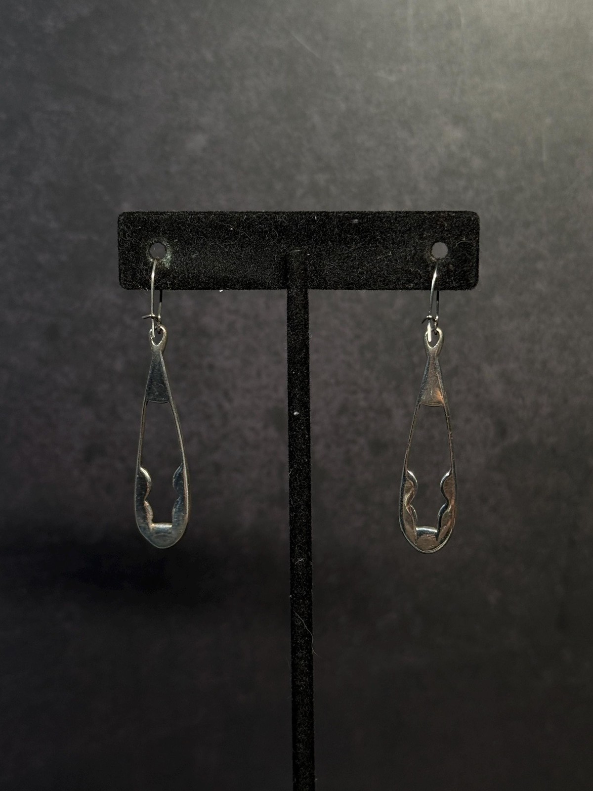 Southwestern Sterling Silver Turquoise Coral Inlay Drop Earrings