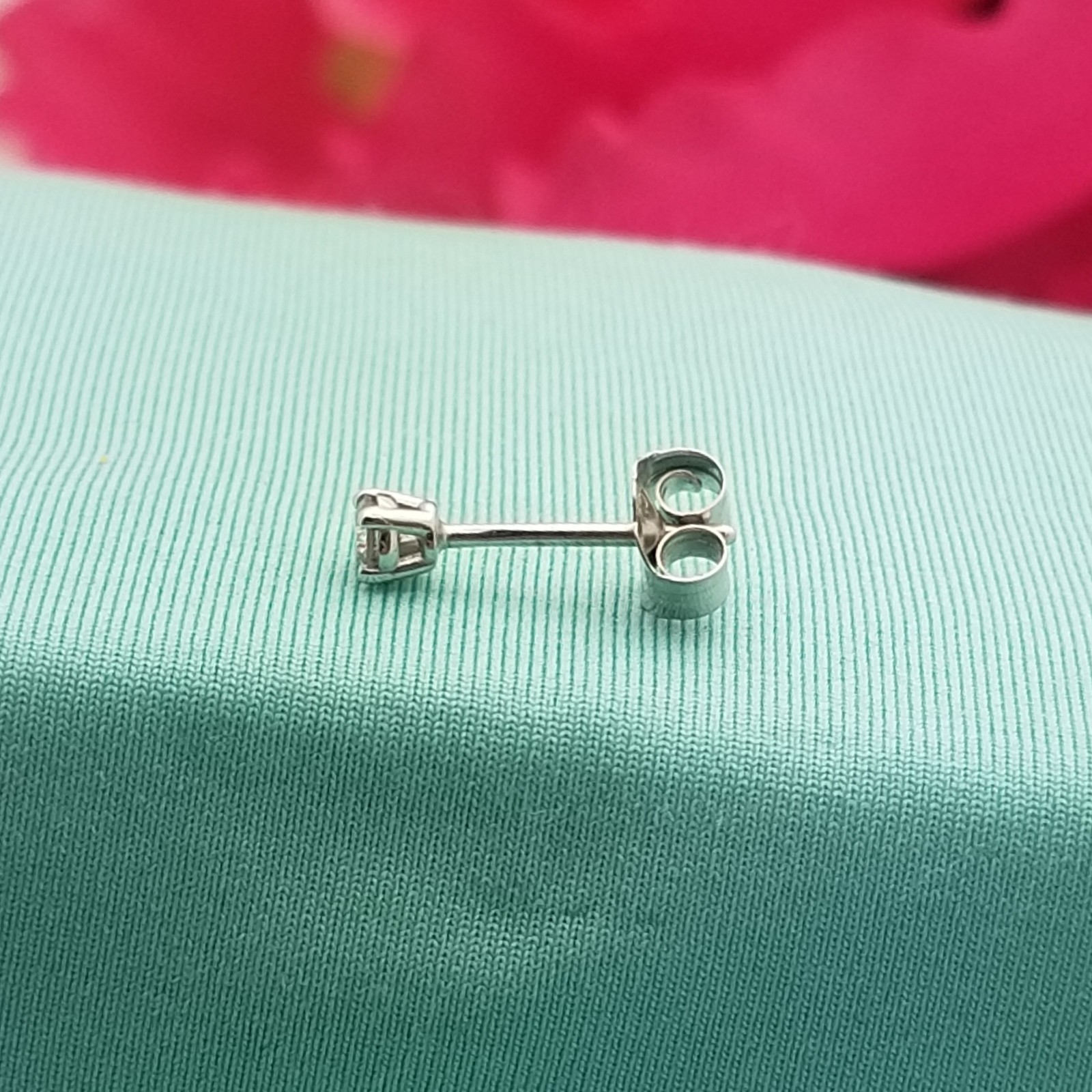 14K White Gold Diamond Stud Earrings, .15CTW, Vintage, Every Day Studs