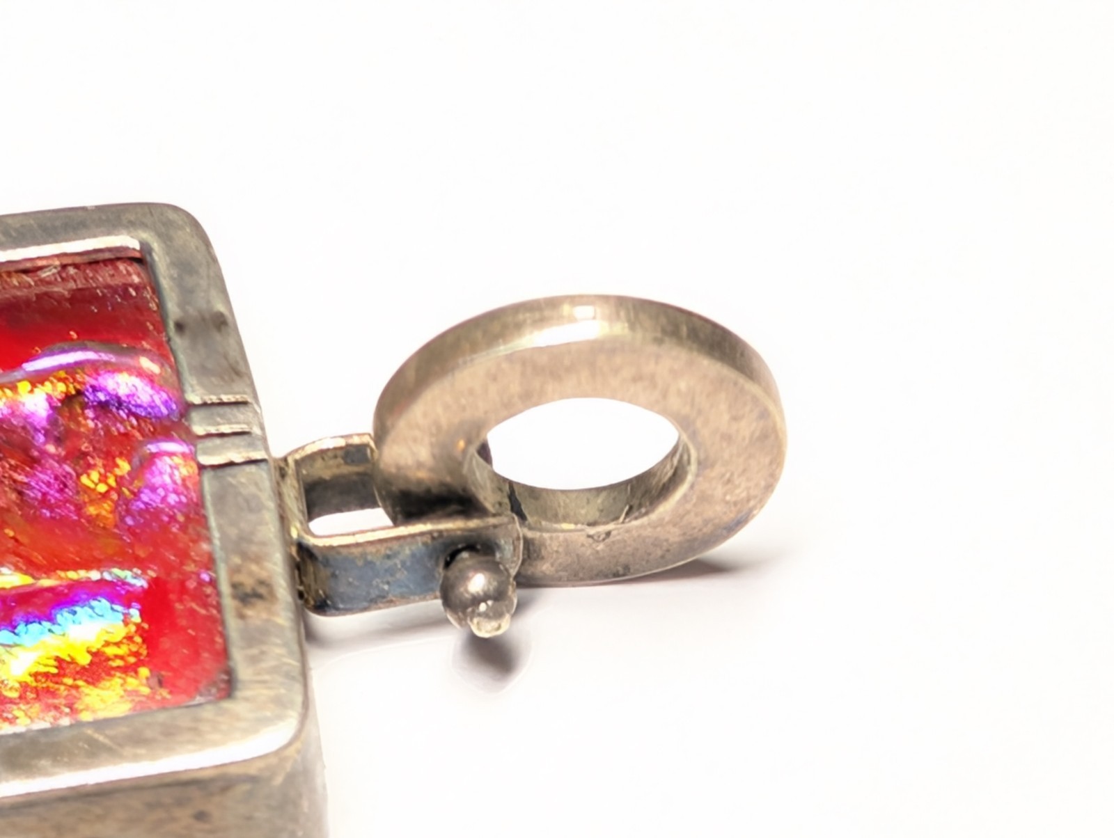 VINTAGE DICHROIC STERLING SILVER PENDANT SIGNED MEX925 R*G WEIGHS 13+ GRAMS