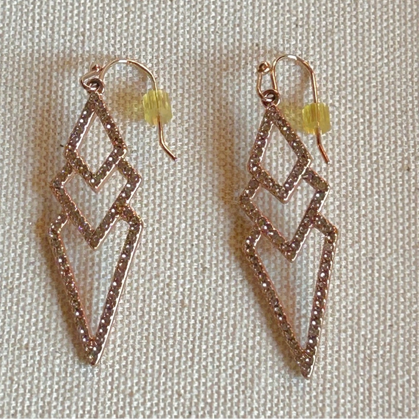 Stella and Dot Rose Gold Pave Spear Earrings