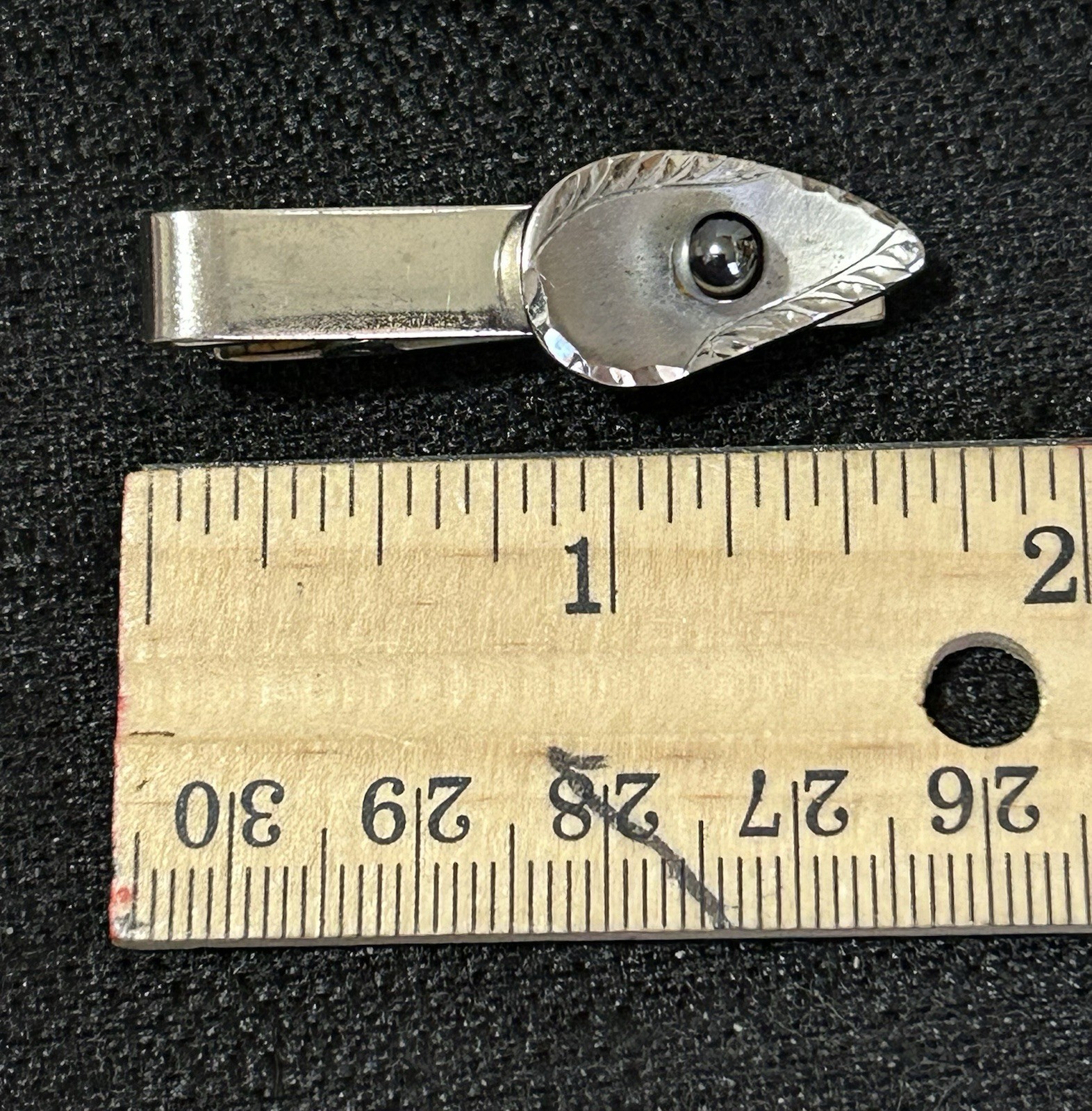 Vintage 925 Sterling Silver Classic Set Cuff Links & Tie Clip ~ Signed STERLING