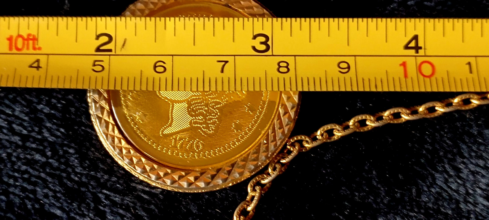 Replica $20 Dollar Coin Bicentennial 1776 Gold Tone Pendant Necklace 22″ chain