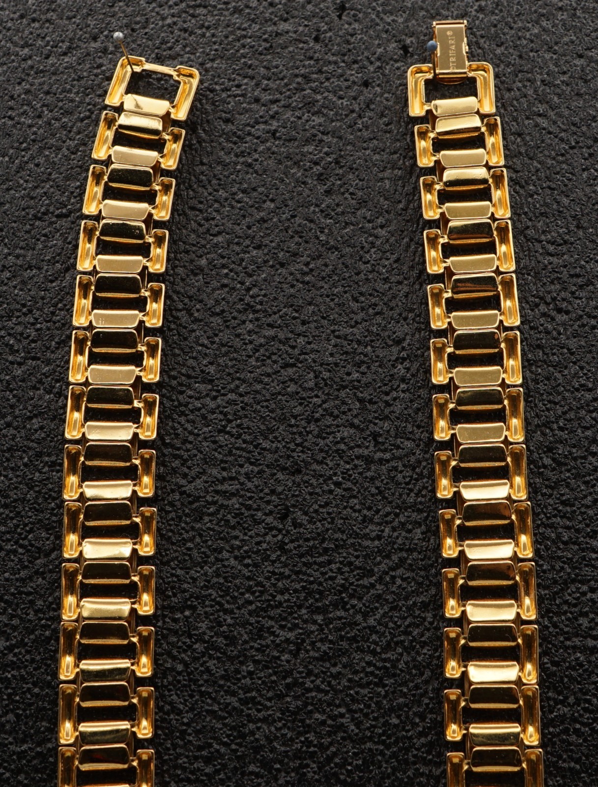 Signed Circle (C) Trifari Chunky Link Statement Necklace Vintage