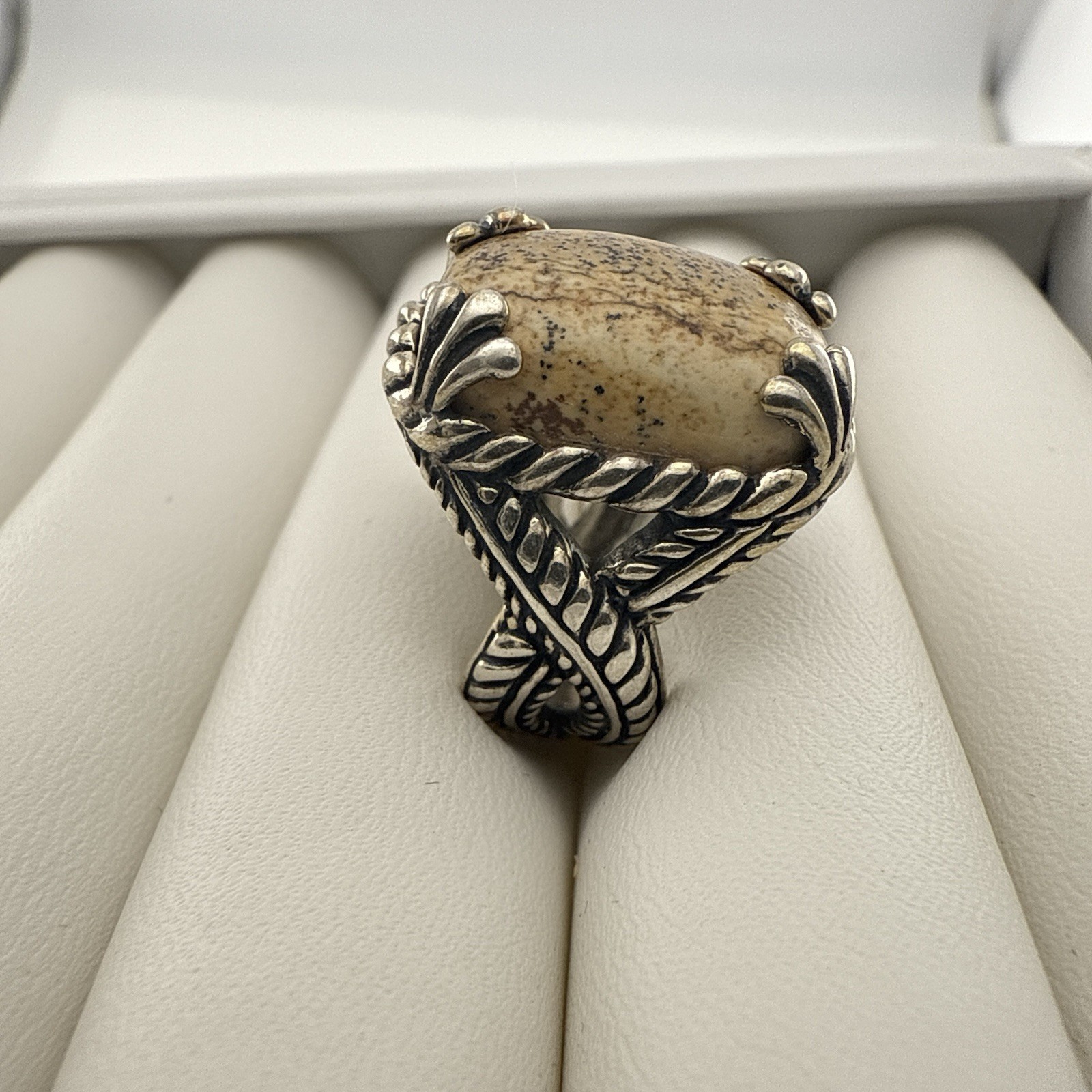 Carolyn Pollack Ring Sterling Silver 925 Picture Jasper Durango size 6 Southwest