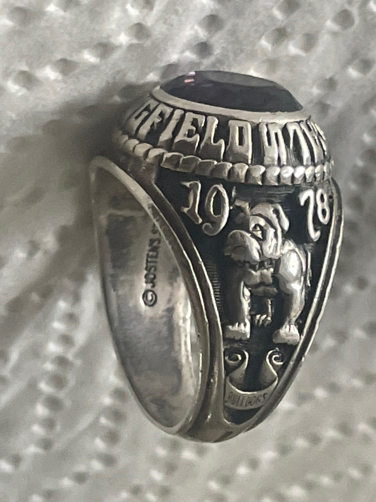 Sterling 1978 Springfield Classical Bulldogs High School Class Ring Jostens 10.5