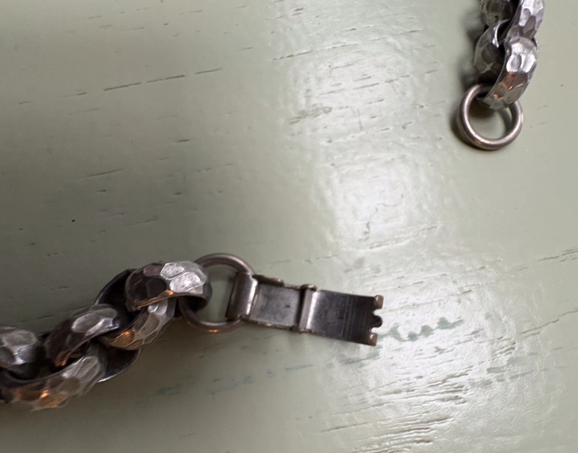 Vintage Hammered Aluminum Necklace