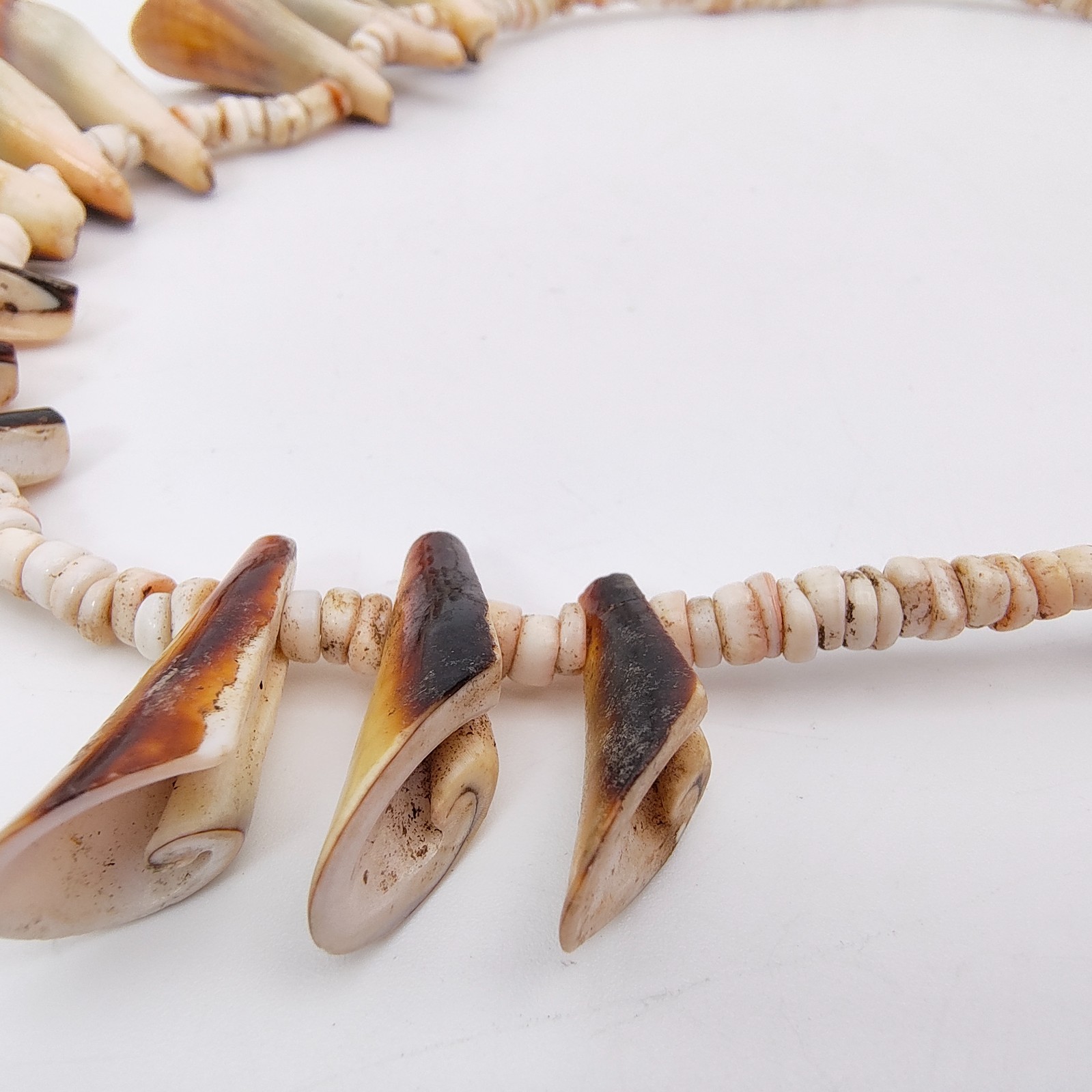Vintage Spiny Shell Choker Necklace Natural Bohemian Beach Surfer Vibe 16″