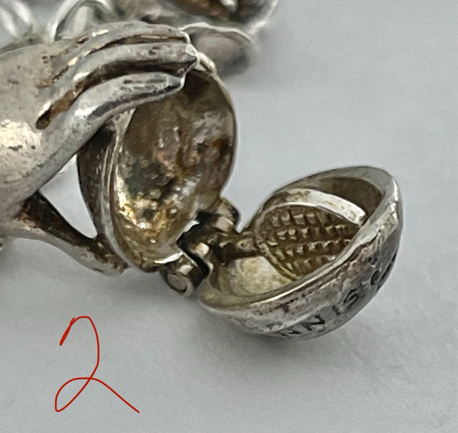 Vintage MCM HANDS that Hold Surprises Sterling Silver Charms Pendants Fobs