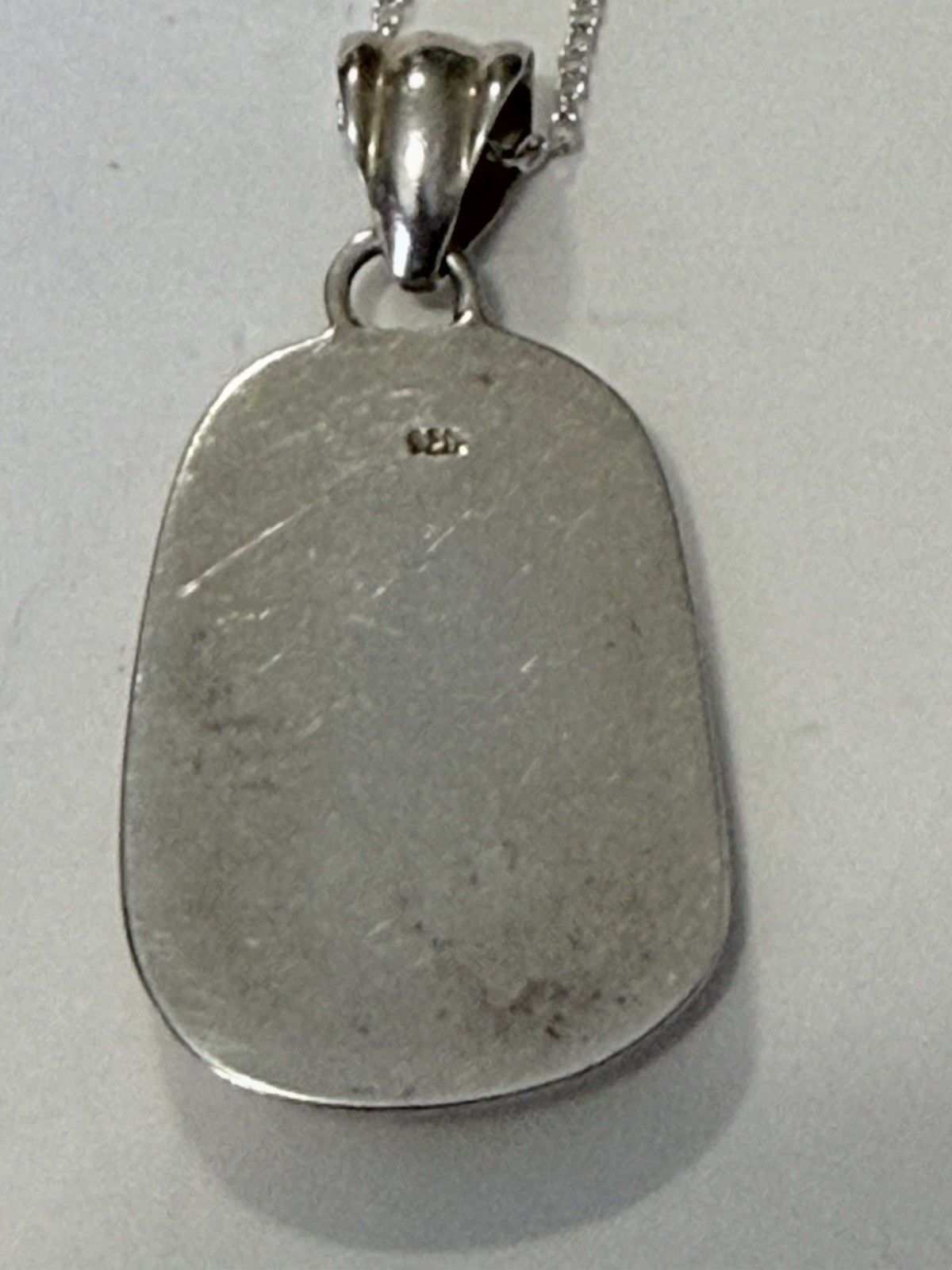 925 Sterling Silver Spotted Shell Artisan Pendant Necklace 18″, 16g