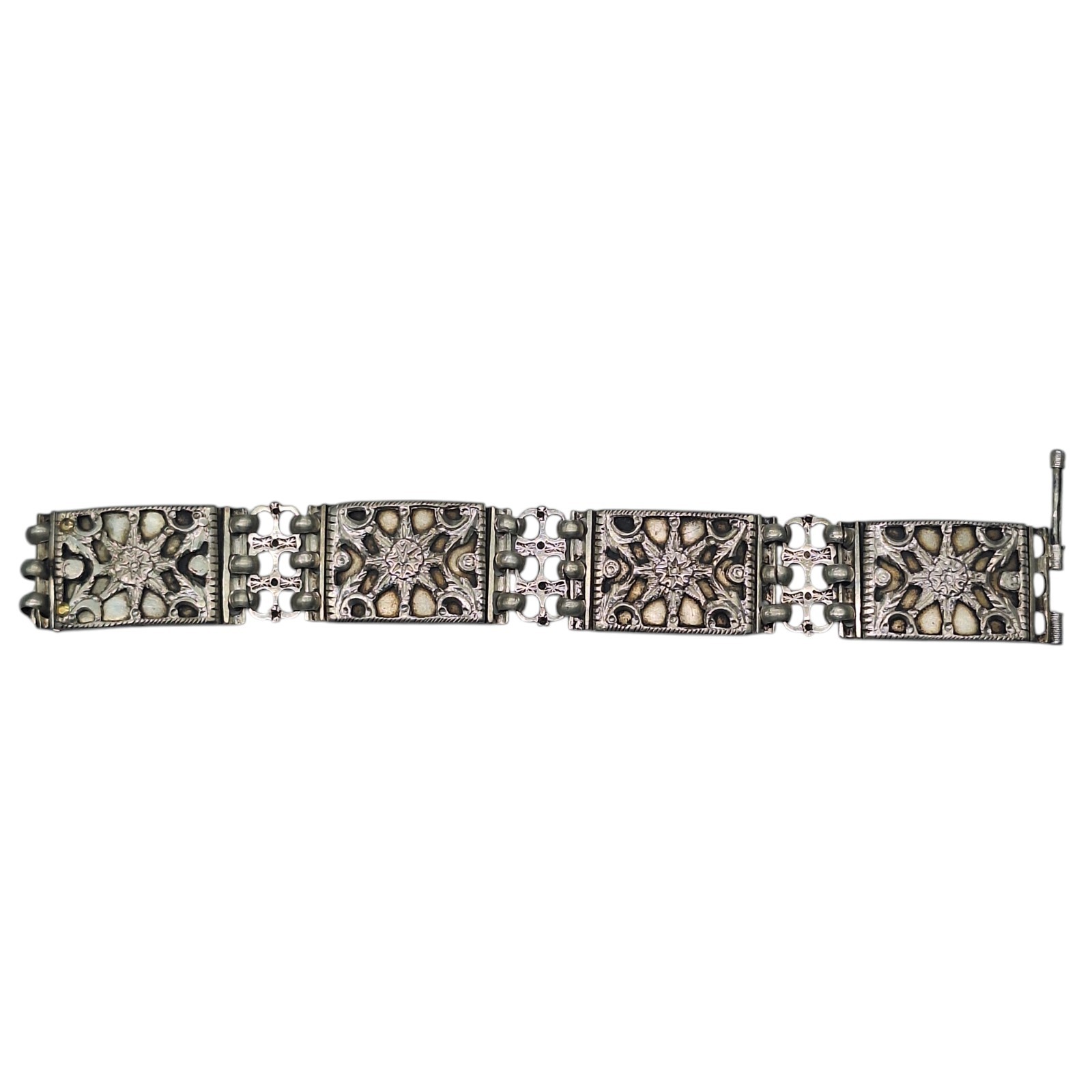 1942 WWII Operation Torch Casablanca Morocco Riveted Mixed Metal Gold Bracelet