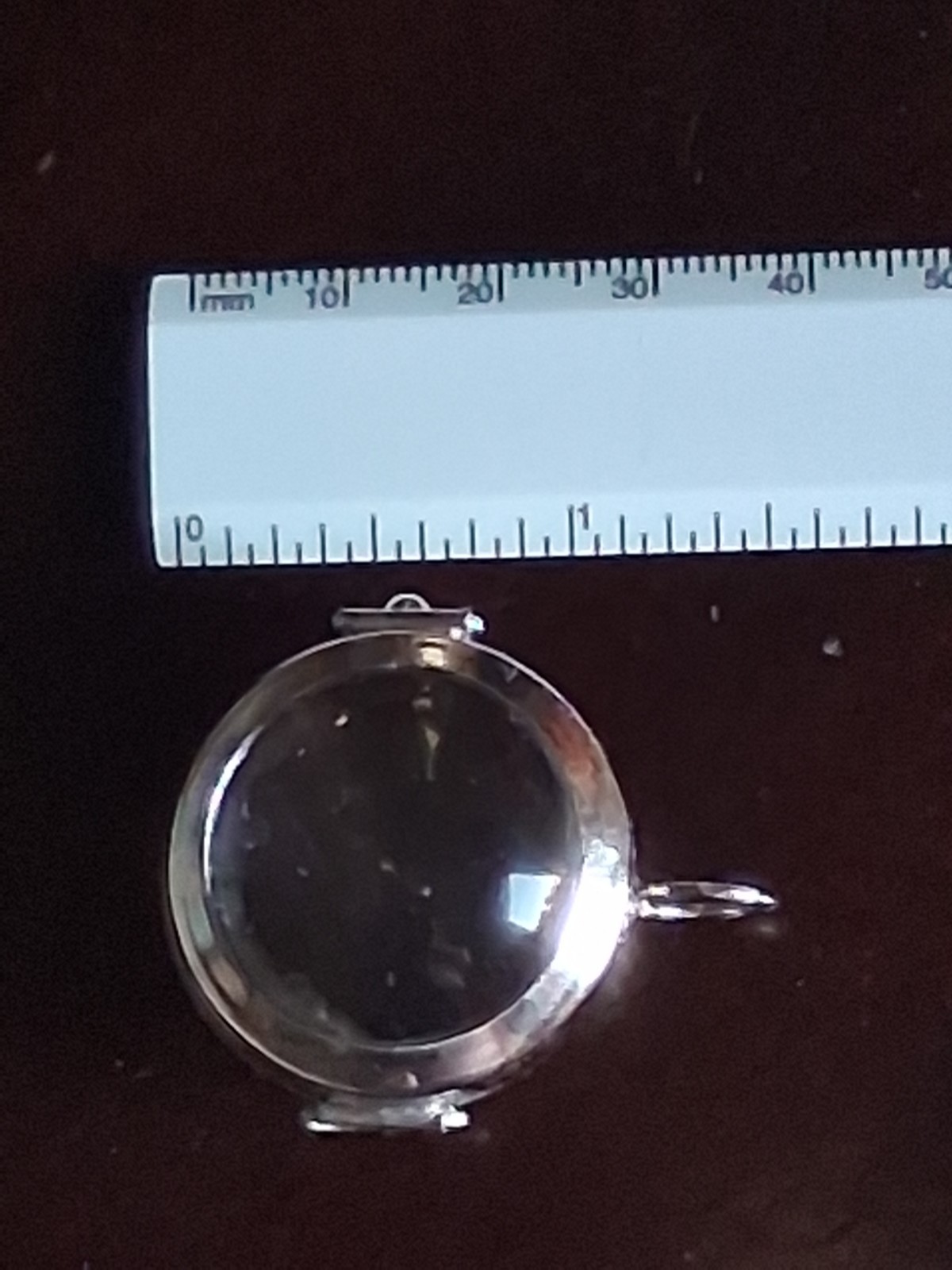 Large Antique Pool Of Light Style Bubble Dome Glass Locket Pendant