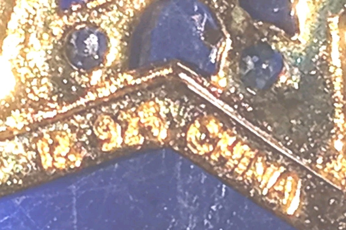 HSN blue Sapphire Vintage star necklace 925 And I Think Tiny Dia? Pics