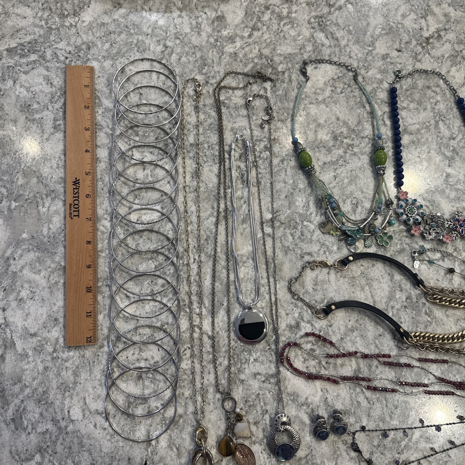 VTG TO NOW ESTATE JEWELRY LOT OF 40+ Pieces Lia Sophia Designer Gaudy Y2K