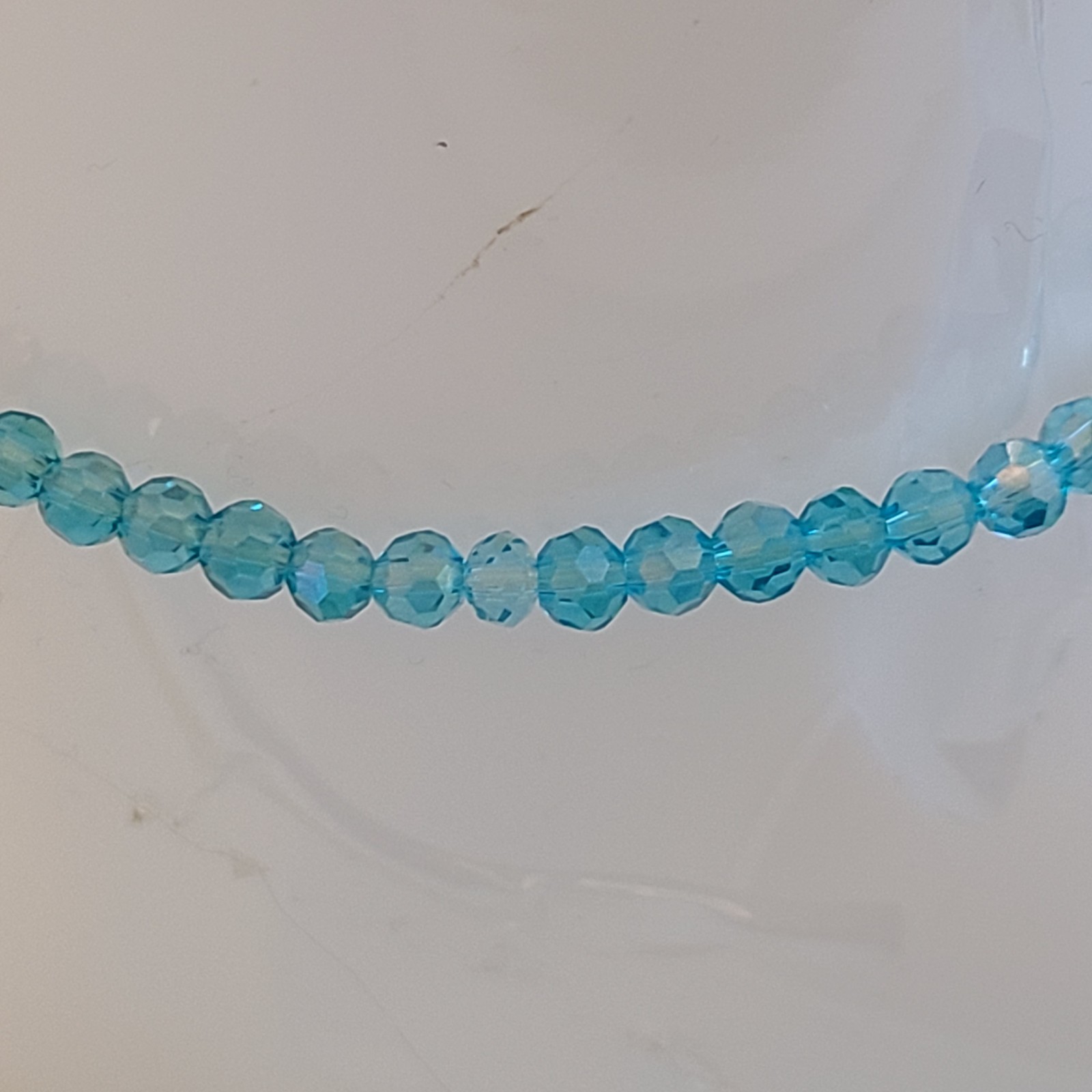 14″ Artisan Necklace – Genuine Turquoise Nuggets & Fire-Polished AB Glass Beads